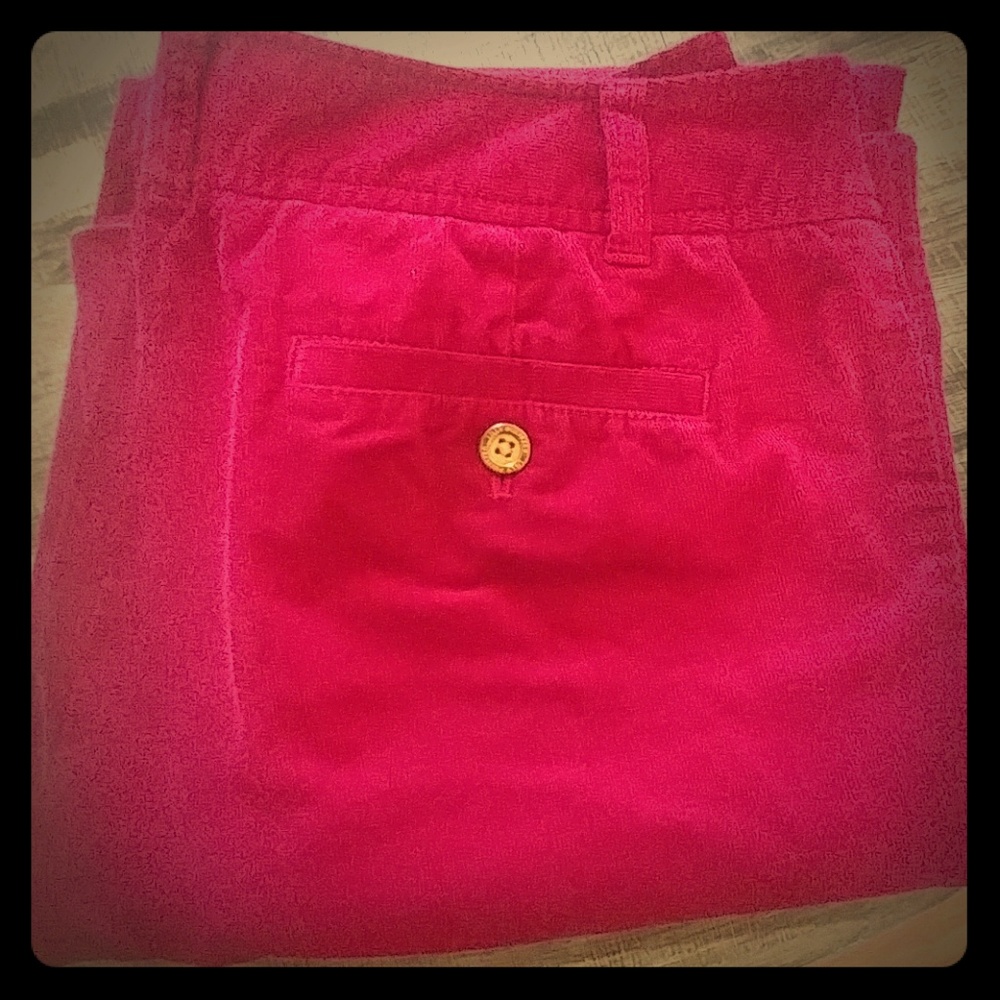 Pink velour Lilly Pulitzer pants
